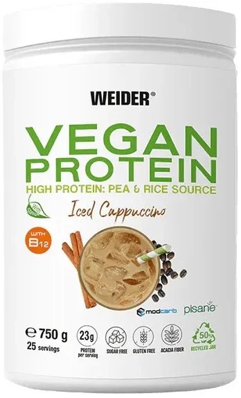 Weider - Odżywka Białkowa Vegan Protein, Mrożone Cappuccino, Proszek 750g