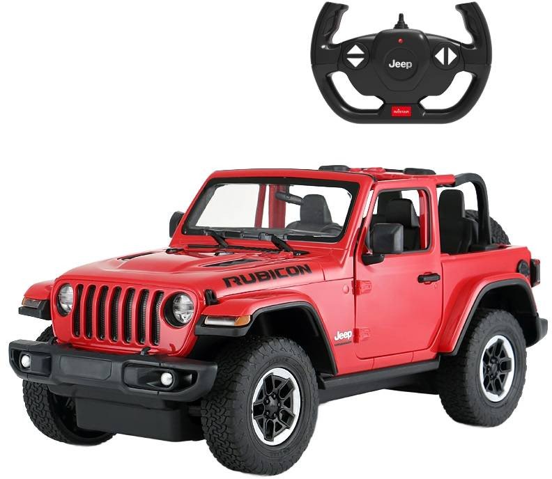 Jeep Wrangler JL R/C skala 1:14 Rastar 79400 samochód sterowany czerwony