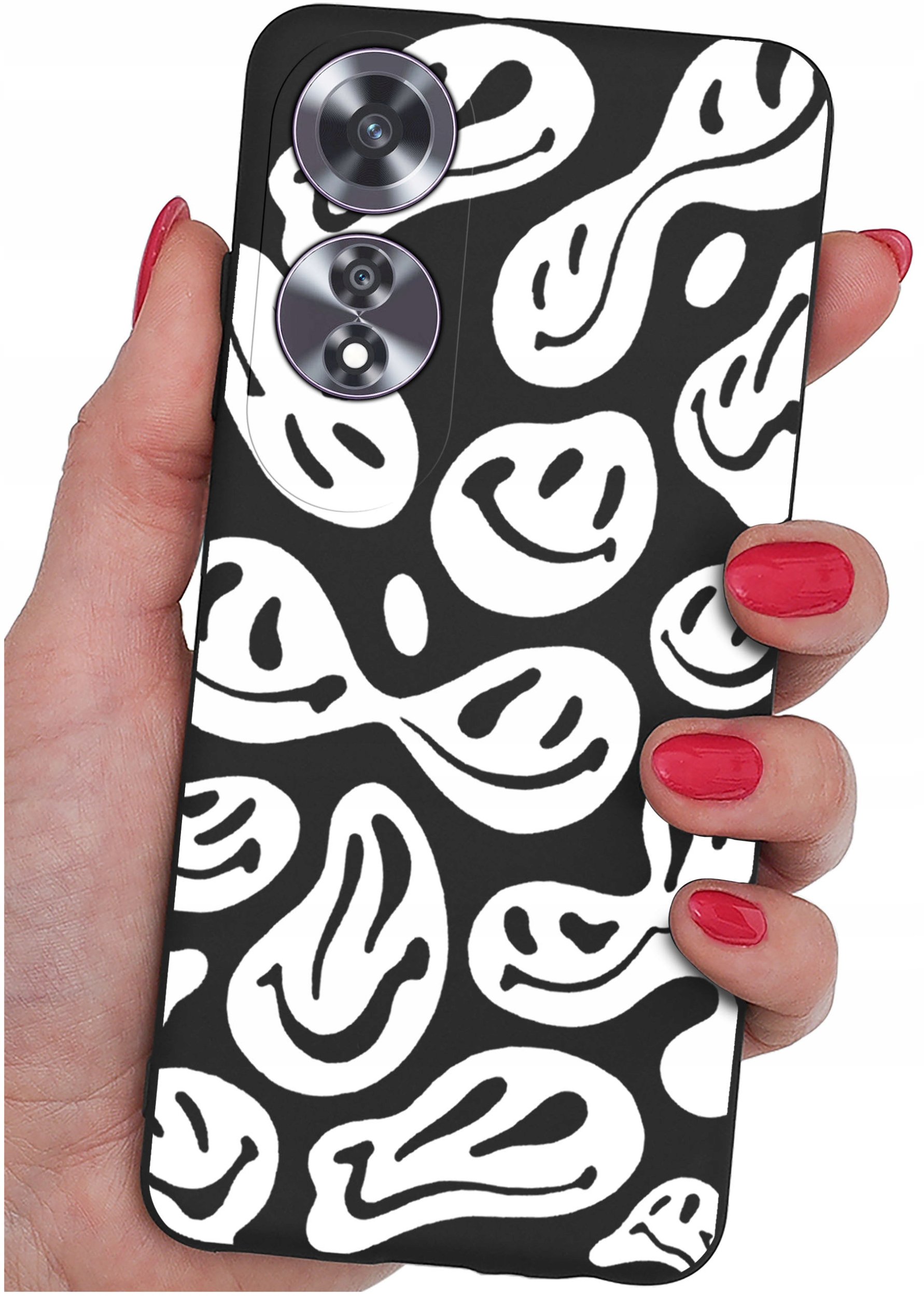 Etui do Oppo A60 4G WZORY |SILIKONOWE MATT CASE + SZKŁO 9H