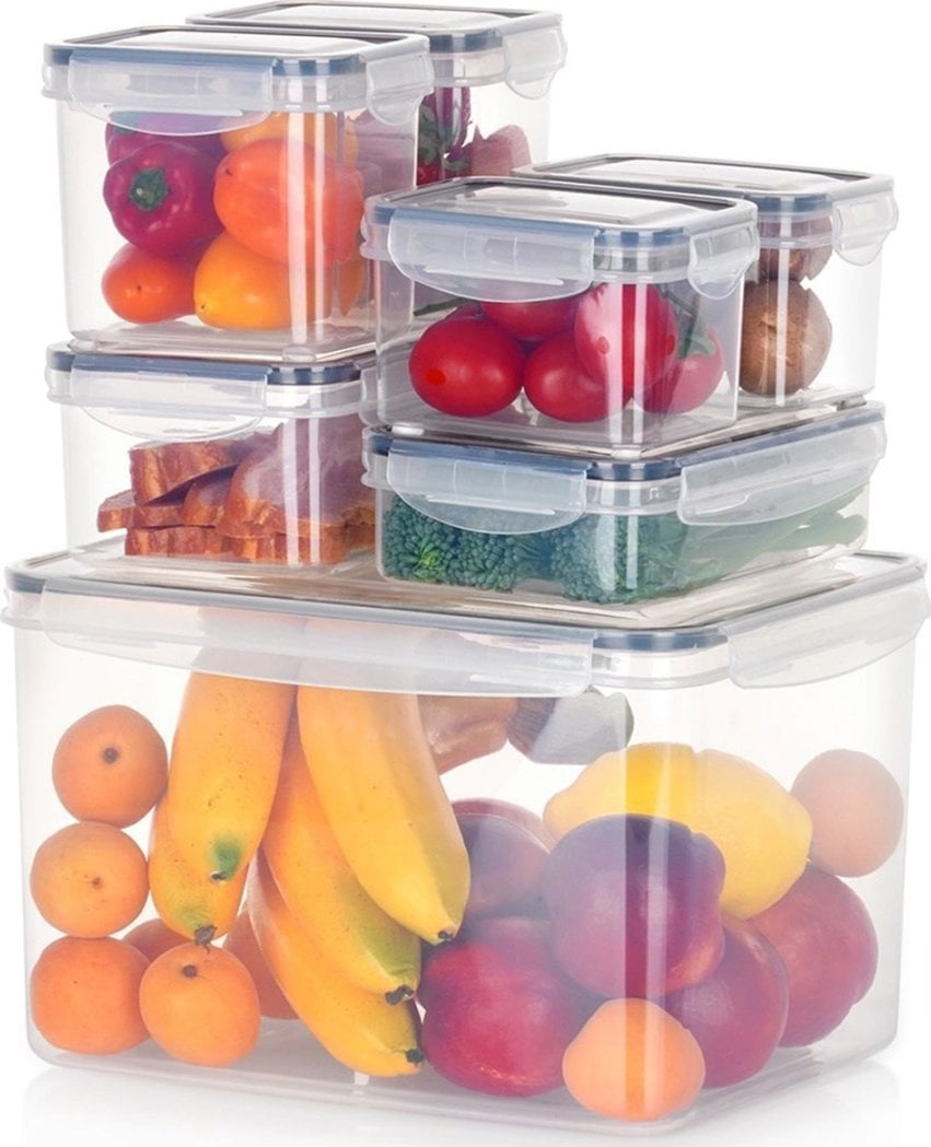 Vilde ZESTAW 7 POJEMNIKÓW NA ŻYWNOŚĆ Z POKRYWAMI I USZCZELKAMI 259635