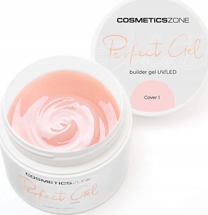 Cosmetics Zone Żel do przedłużania paznokci UV LED brzoskwiniowy - Cover 1 - 50ml