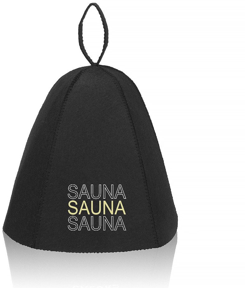 SAUNA HAT BLACK WOOL RSH-04-B