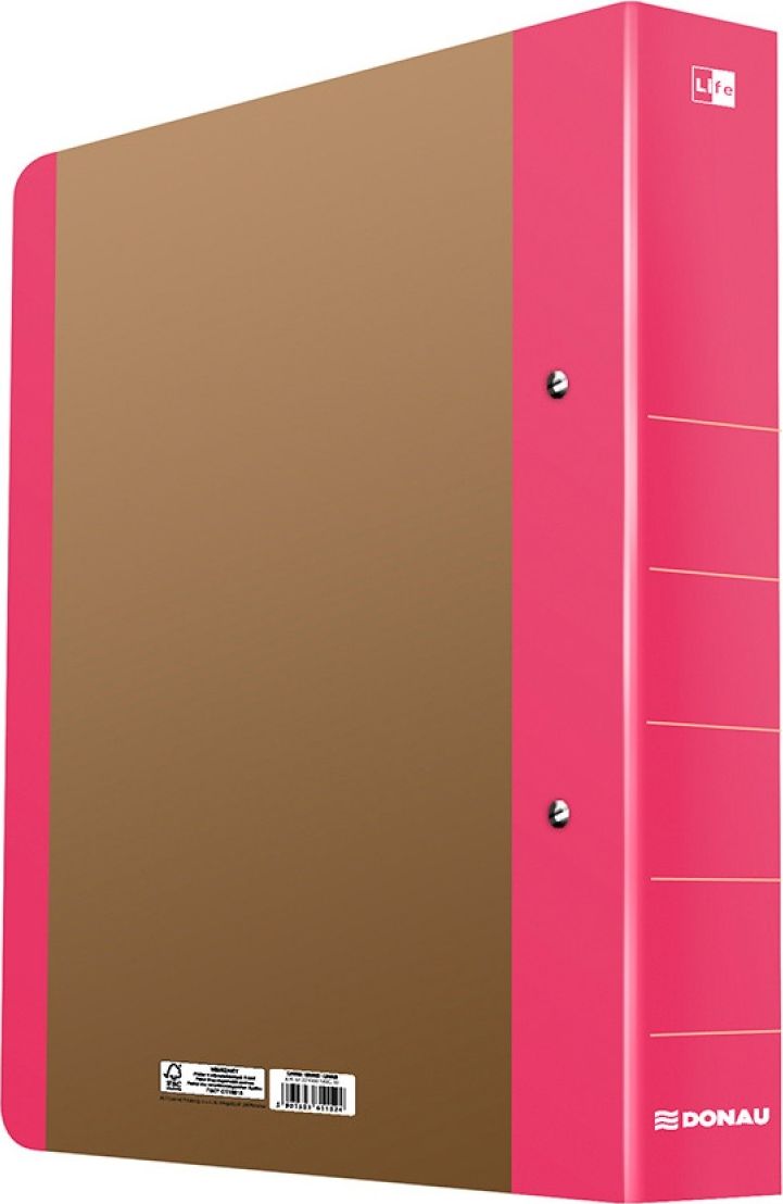 Segregator Donau Life 2-ringowy A4 50mm różowy (493172)