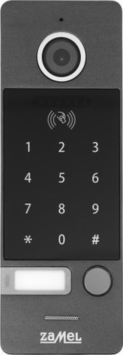 Zamel Jednorodzinny zewnętrzny panel wideo z czytnikiem kart i szyfratorem HD szary VO-812IDSPHD ENT10000462