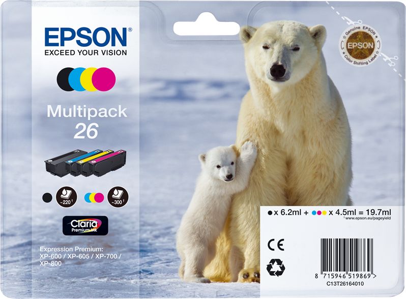 Tusz Epson 26 Multipack (cmyk)