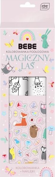 Kolorowanka podłogowa INTERDRUK z naklejkami 2szt 86x29cm BB Magiczny las