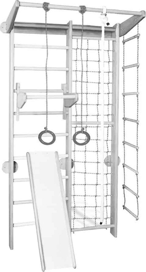 Babygame Drabinka gimnastyczna drewniana biała Mistrz Babygame