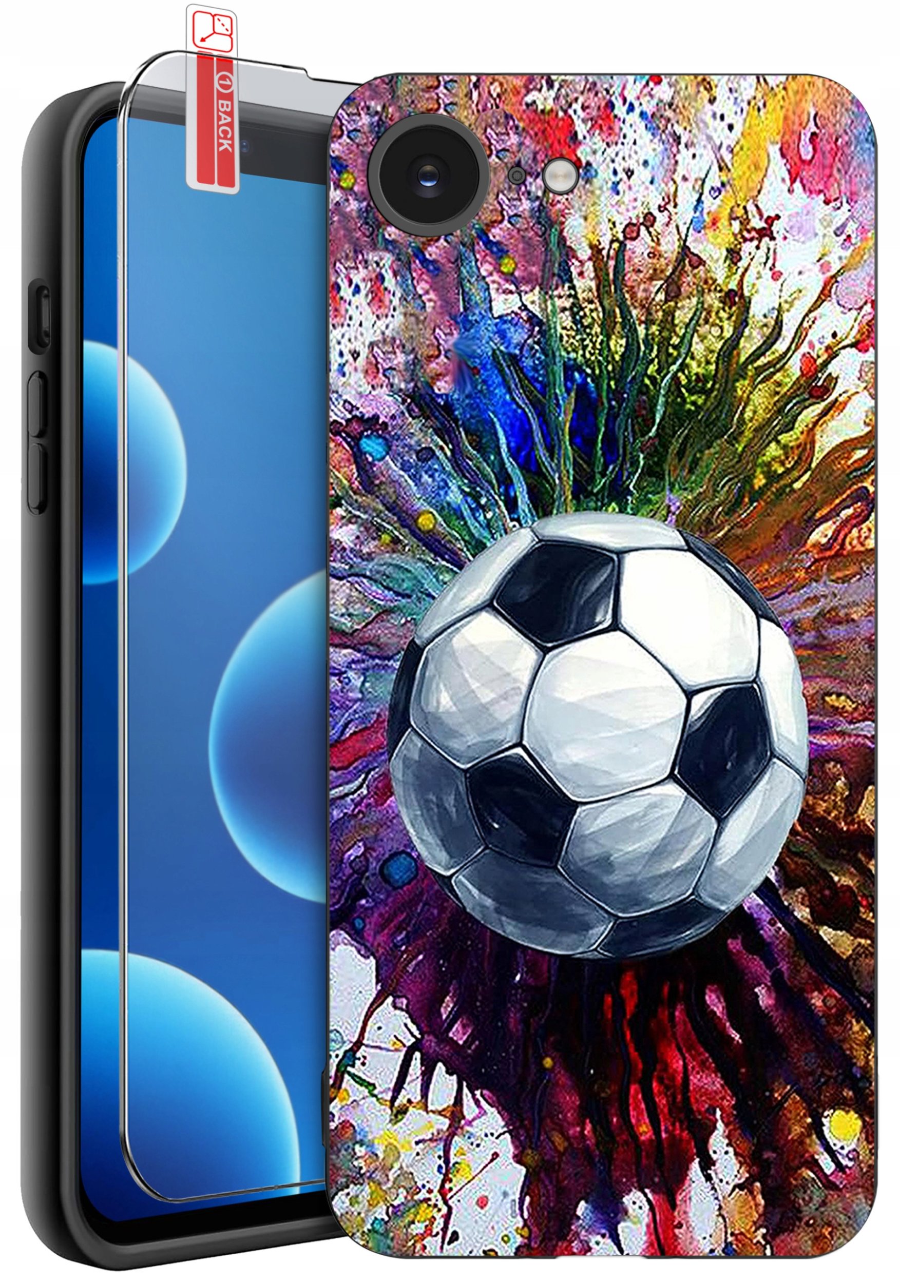 ETUI do iPhone 16e | WZORY | SILIKONOWE MATT CASE + SZKŁO 9H