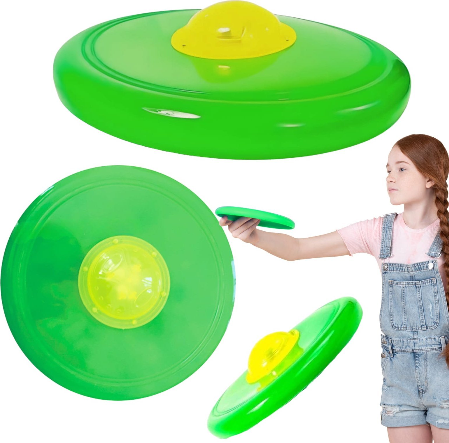 Trifox Frisbee Dysk Do Rzucania Świecący Kolorowy Design Aktywna Zabawa Diody LED