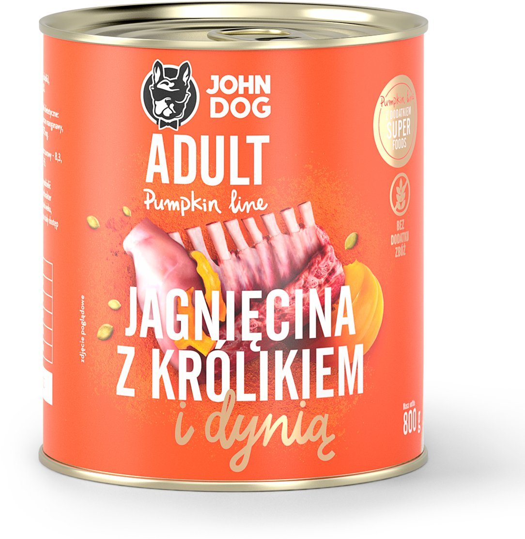 John Dog PUMPKIN Jagnięcina Królika dynia 800g