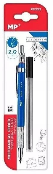 Ołówek automatyczny metalowy HB 2.0mm wkład