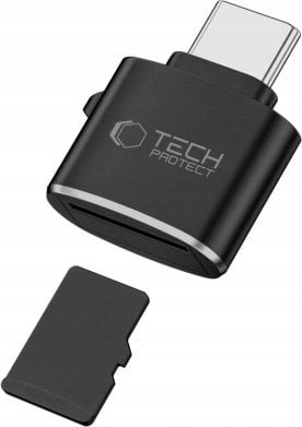 TECH-PROTECT ULTRABOOST TYPE-C TO CARD READER MICRO SD/TF BLACK