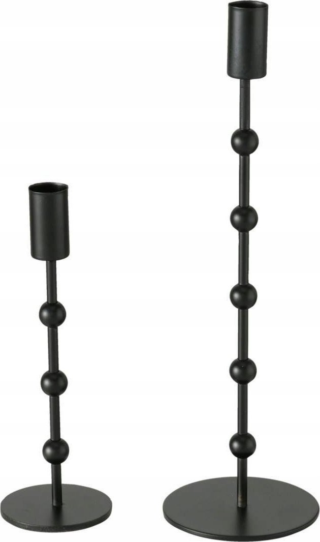 Boltze Metalowy świecznik Kimberly, 2 sztuki, kolor czarny