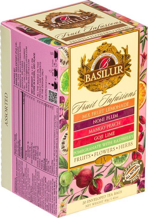 Basilur Basilur FRUIT INFUSIONS VOL. IV zestaw herbat OWOCE saszetki - 20 x 2 g