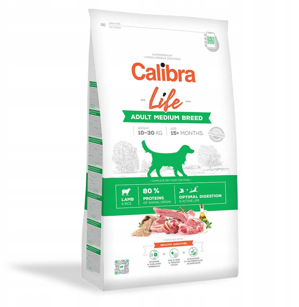 CALIBRA DOG life adult medium breed lamb 2,5kg