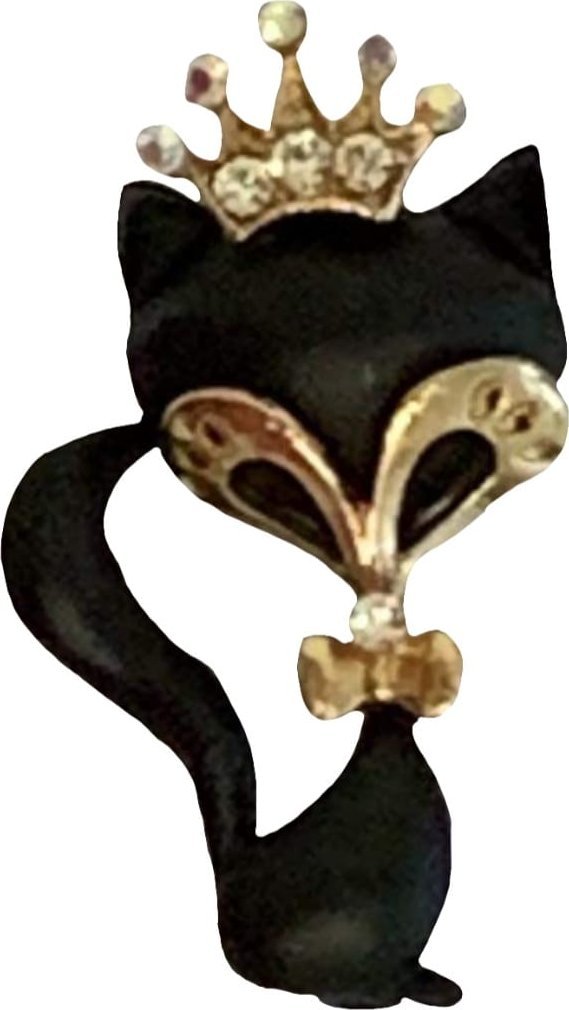 kufer-pasmanteria.pl Broszka 8 ( Czarny Kotek )