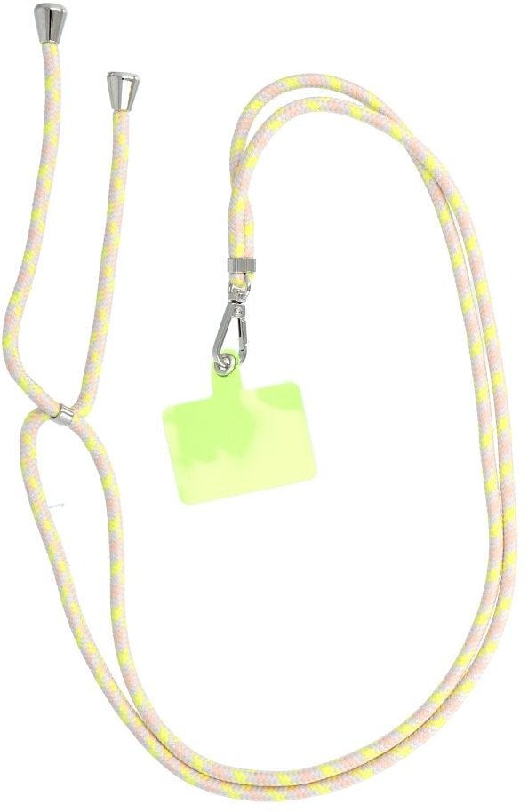 Smycz do telefonu, Zawieszka do telefonu - SWING (6mm) z regulacją długości / długość sznura 165cm (max 82,5cm w pętli) / na ramię lub szyję - szarożó