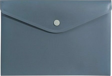 Biurfol Teczka kopertowa koperta na zatrzask A5 PP szara soft touch BIURFOL