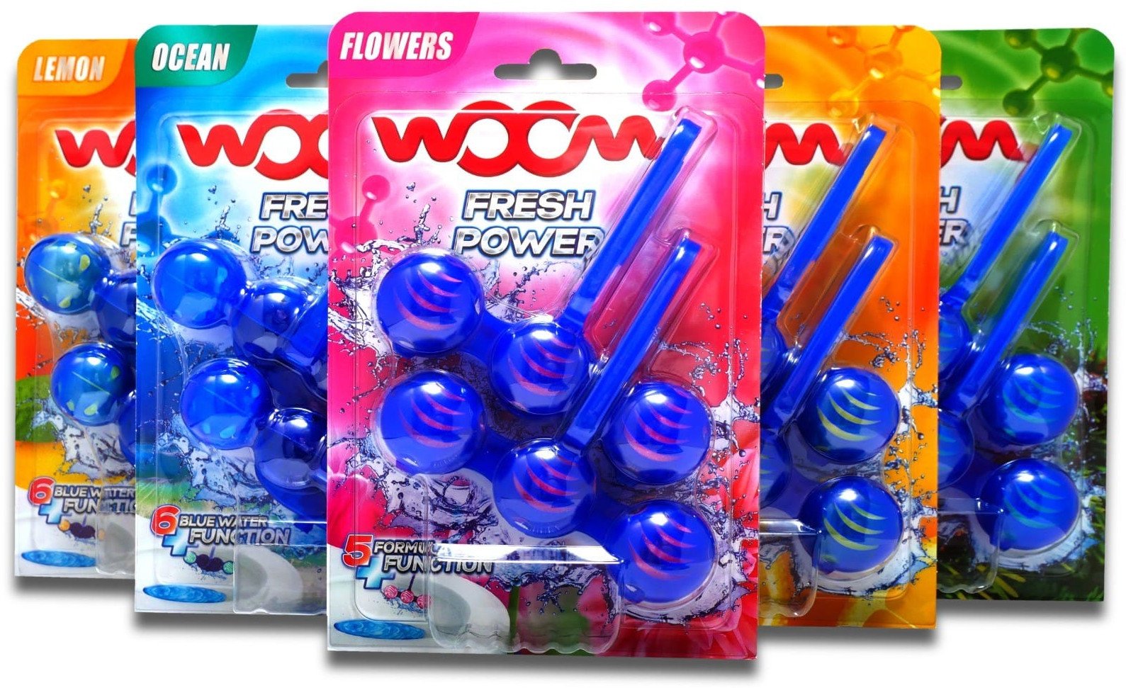 WOOM Zawieszka barwiąca do WC 2x50g ocean