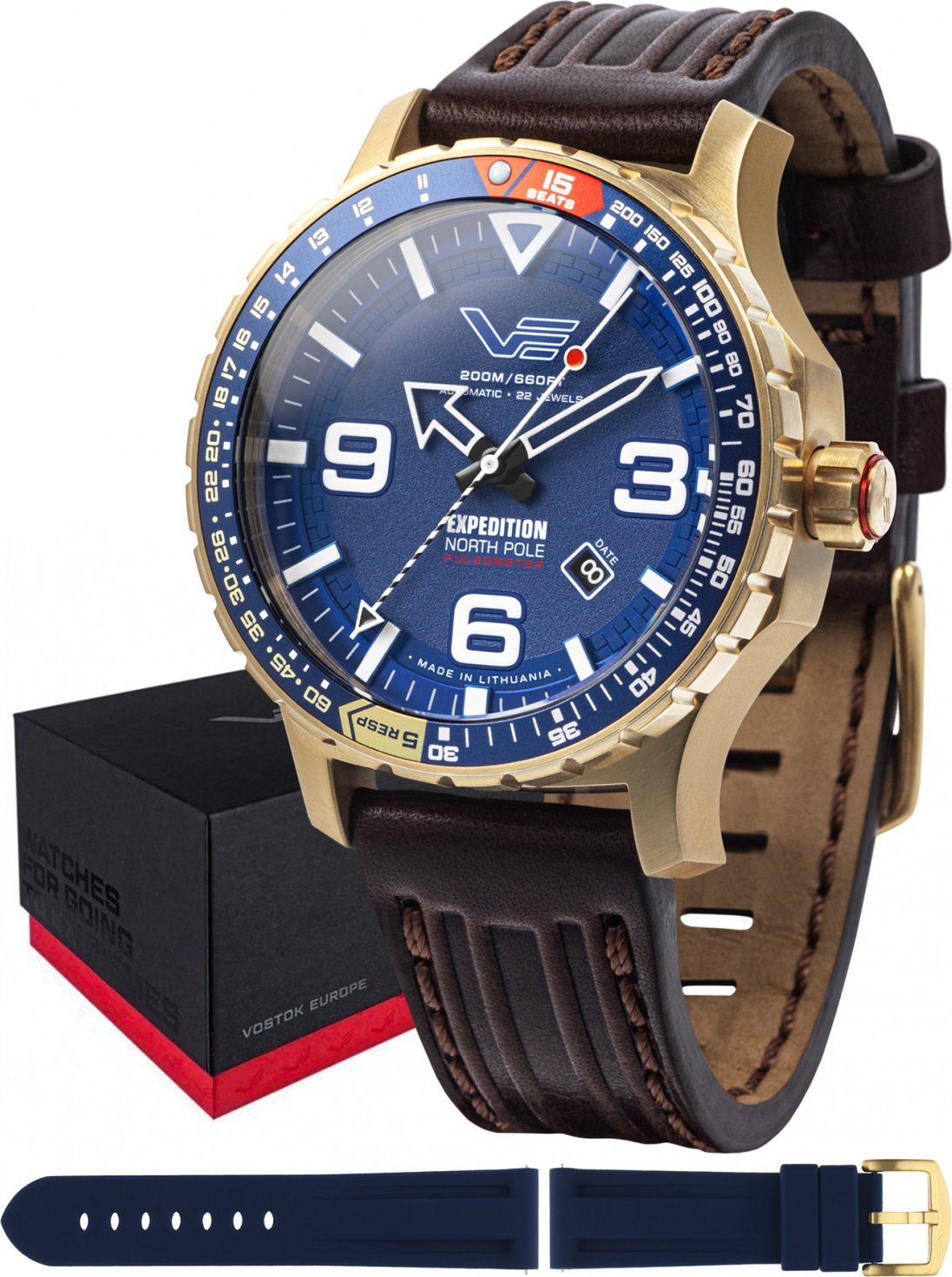 Zegarek Vostok Europe Zegarek męski Vostok Europe YN55-597B730 brązowy