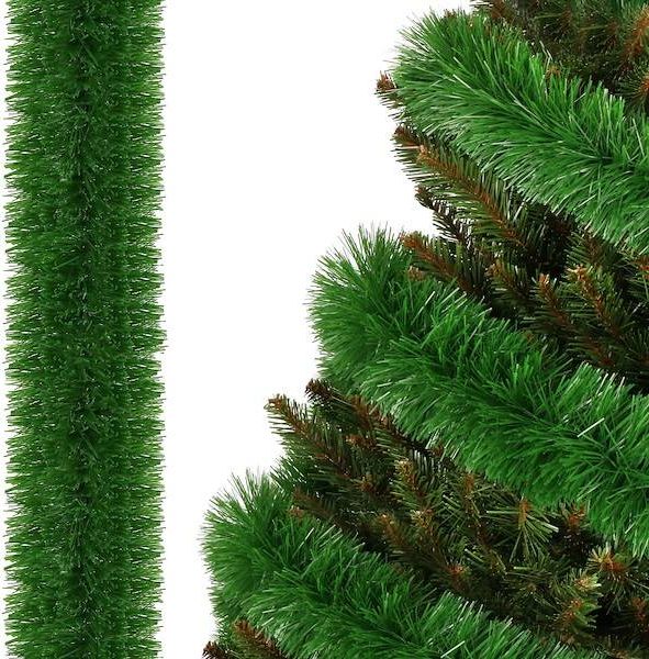 Springos Łańcuch na choinkę 6m zielony, girlanda choinkowa, średnica 10cm UNIWERSALNY