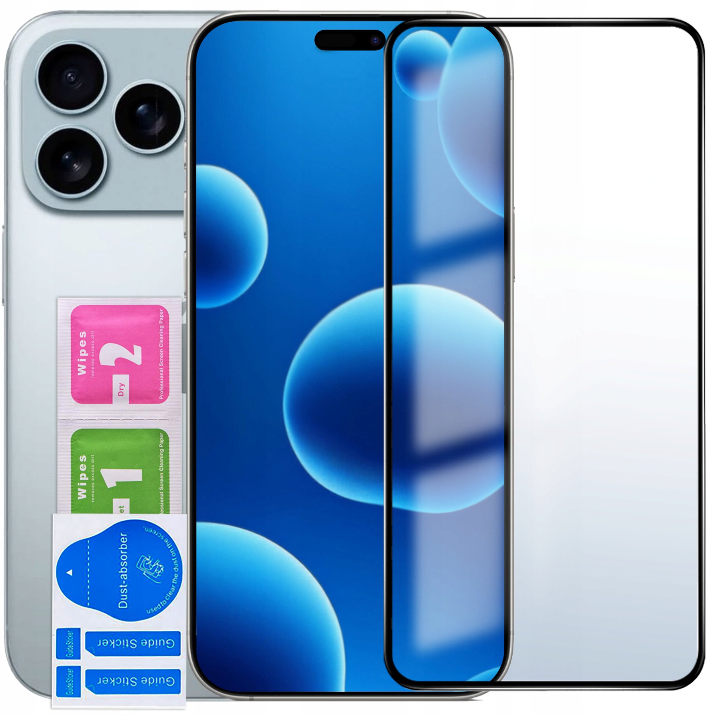 SZKŁO HARTOWANE do iPhone 16 Pro Max | 17 Pro Max PEŁNE NA CAŁY EKRAN 5D 9H