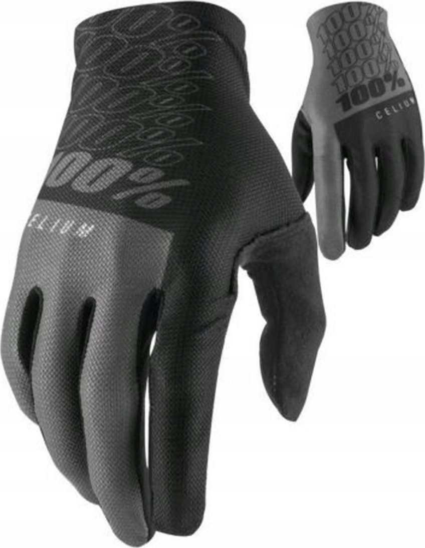 100% Rękawiczki 100% CELIUM Gloves Black/Grey - S (długość dłoni 181-187 mm) (NEW 2022)