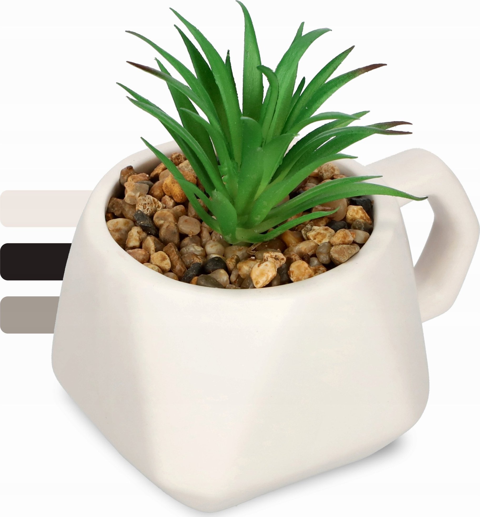 Kadax sztuczna Roślina Sukulent Kwiat Ozdobny Biały