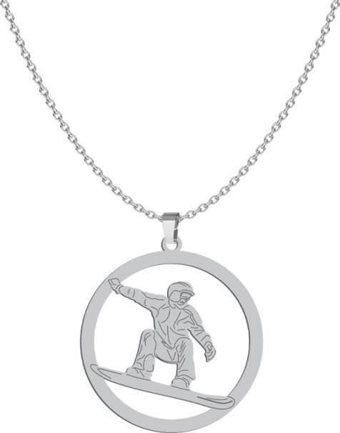 Radziszewska Jewellery Srebrny Naszyjnik Snowboarding GRAWER GRATIS