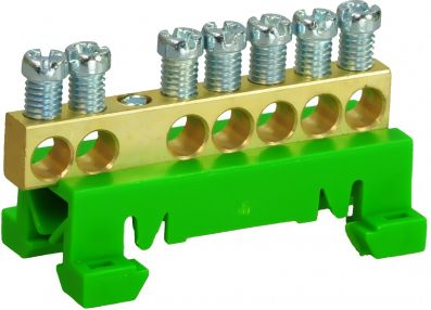 Simet Zacisk przyłączeniowy na TS35, ochronny PE, 7-polowy, 7x16mm2 870S/7 zielony (89811005)