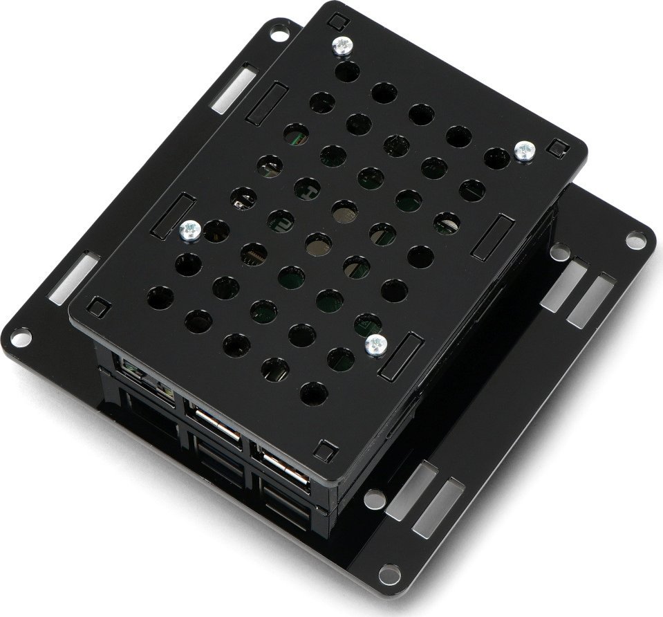Gravlaser Obudowa do Raspberry Pi 5 Vesa v2 do montażu na monitor - czarna}
