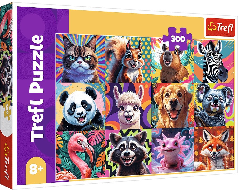 Trefl Puzzle Zabawne portrety zwierząt 300 elementów (23030)