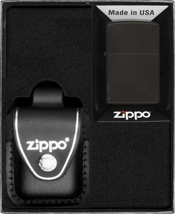 Zestaw ZIPPO Zapalniczka BROWN MATTE Prezentowy No3