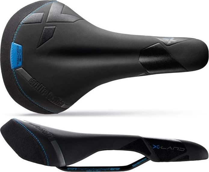 Selle Italia Siodło SELLE ITALIA X-LAND E-BIKE TM L (id match - L1) Manganese Tube 7, fibra-tek - Mokka, 280g czarno-niebieski (NEW)