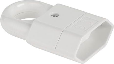 Elgotech Gniazdo przenośne z uchwytem b/u Euro 2,5A 250V białe GP2C