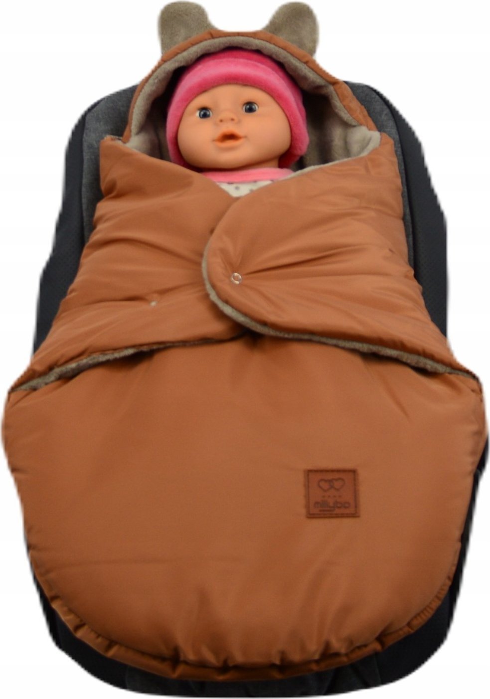 Culbags ŚPIWOREK MYSZKA NOSIDŁO FOTELIK WÓZEK ORTALION CYNAMON MINKY LATTE