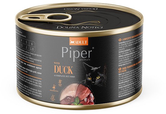 Mokra karma dla kota Piper Animals z kaczką 185 g