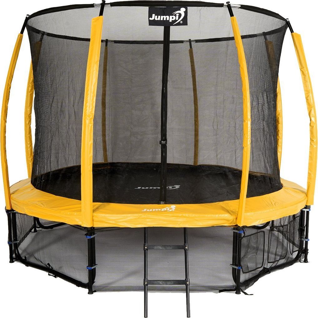 Trampolina ogrodowa Jumpi ogrodowa Maxy Comfort Plus z siatką wewnętrzną 10 FT 312 cm żółta