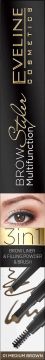 Eveline Brow Multifunction Styler Kredka do brwi 3w1 nr 01 Medium Brown 1szt