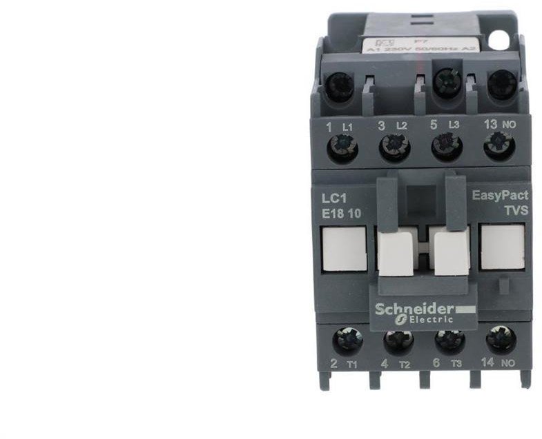 Stycznik mocy Easy TeSys Control AC-3, 18A, 3P (1NO), cewka 230V, 50/60Hz LC1E1810P7