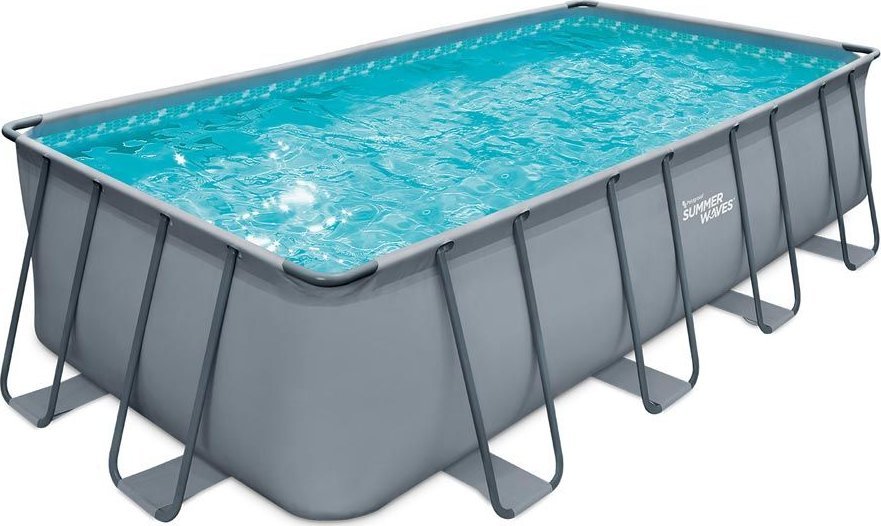 Bestway Summer Waves Elitarny basen z ramkami Basen naziemny prostokątny Kompletny zestaw Szary 549 x 247 x 132 cm