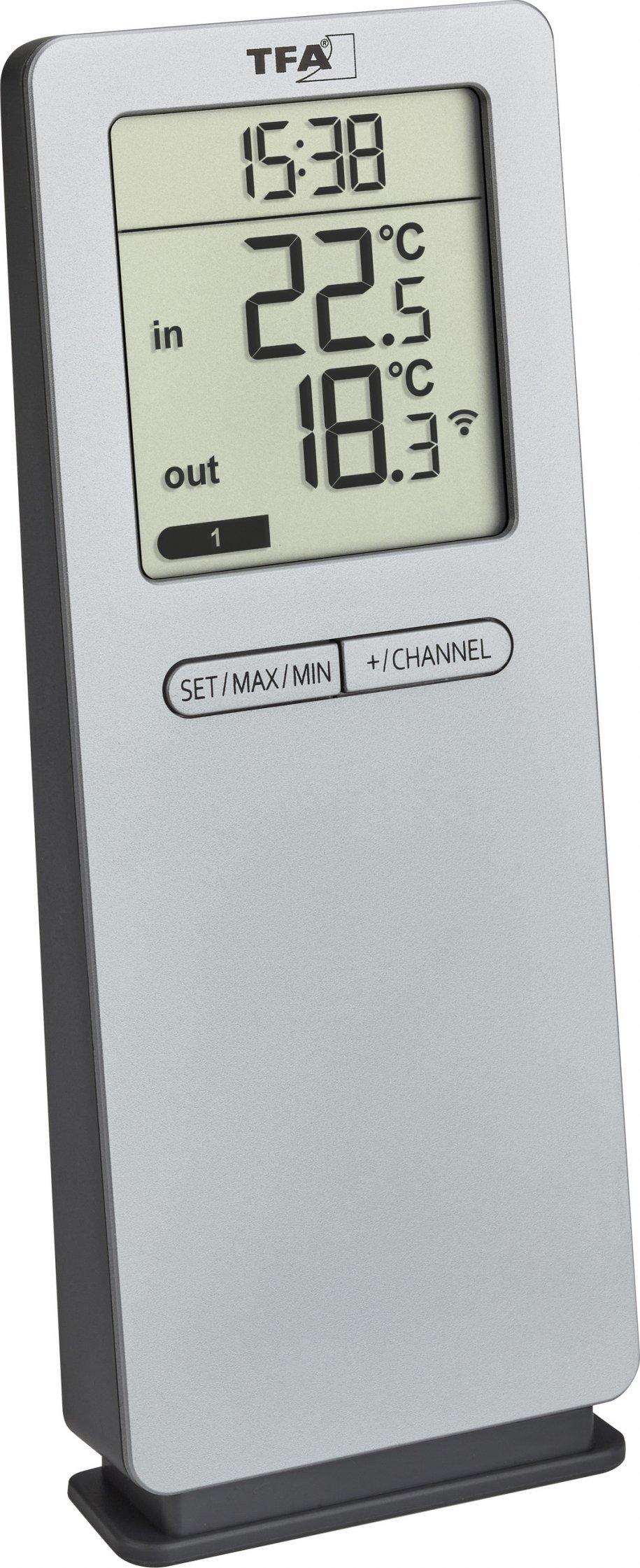 TFA TFA 30.3071.54 silver LOGO 2.0 RC Thermometer