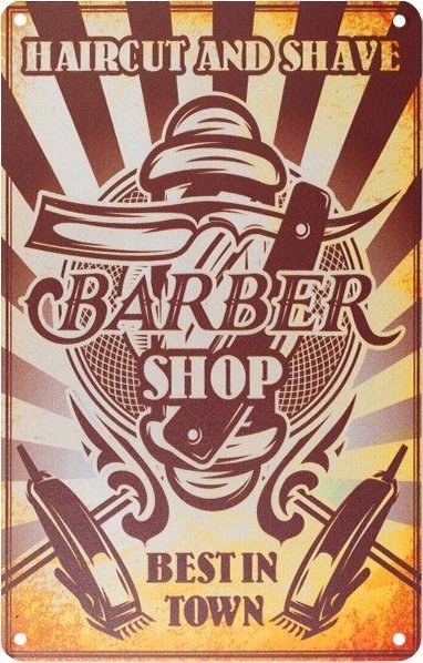 Activeshop Tablica ozdobna barber B072