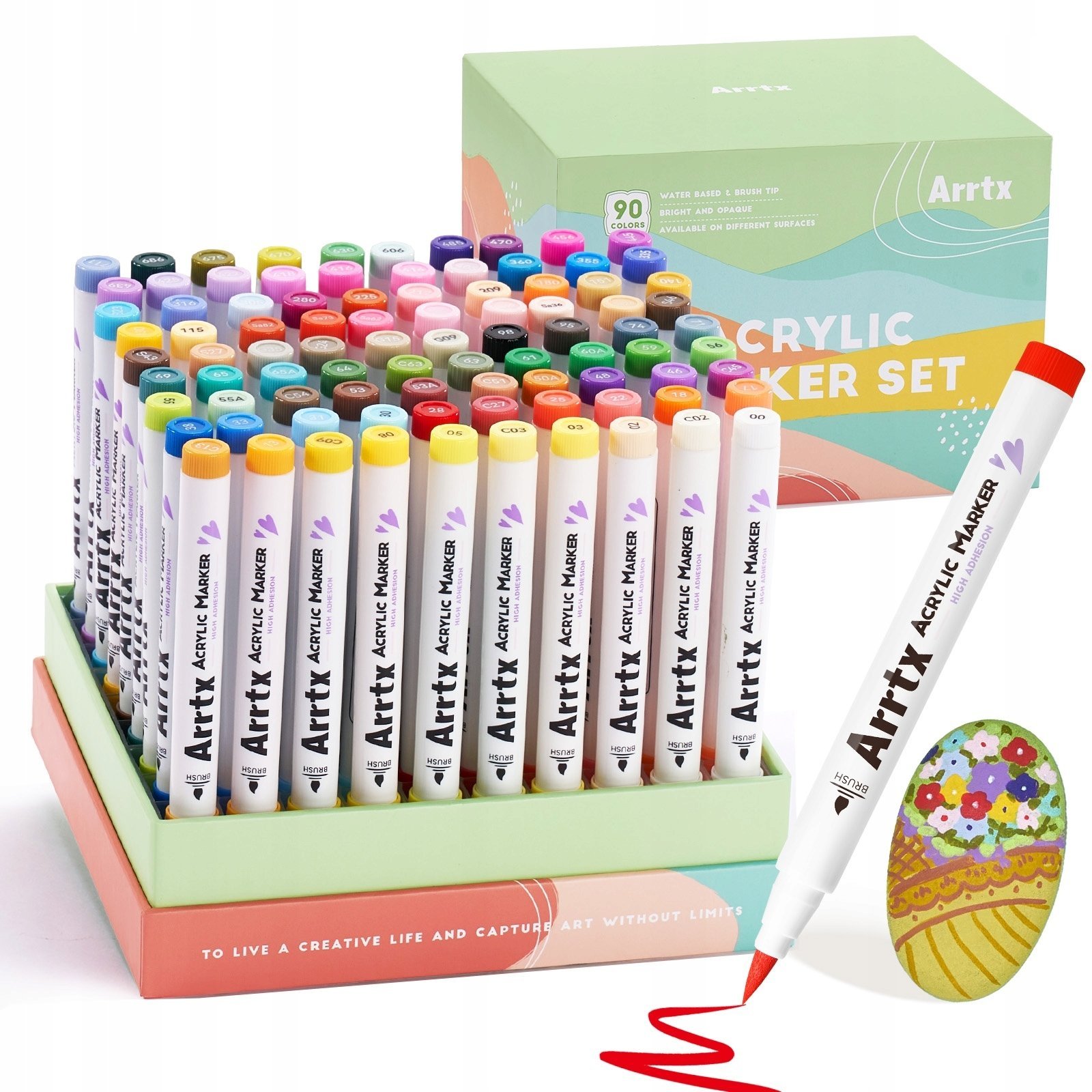 ARRTX Markery akrylowe flamastry 90B 90 spalwów