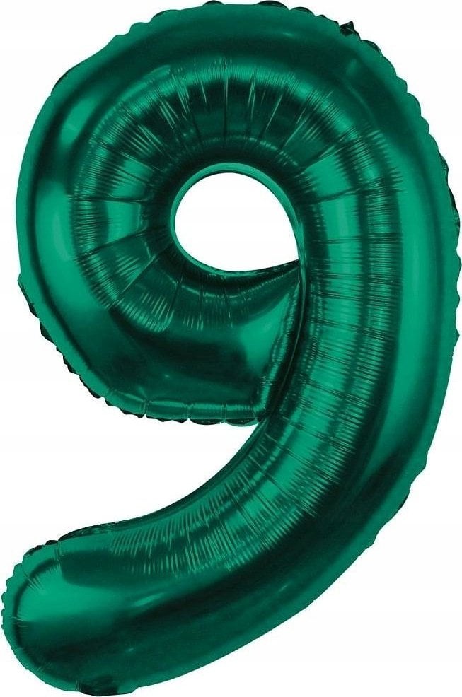 GoDan Balon foliowy B&C cyfra 9 zieleń butelkowa 85cm