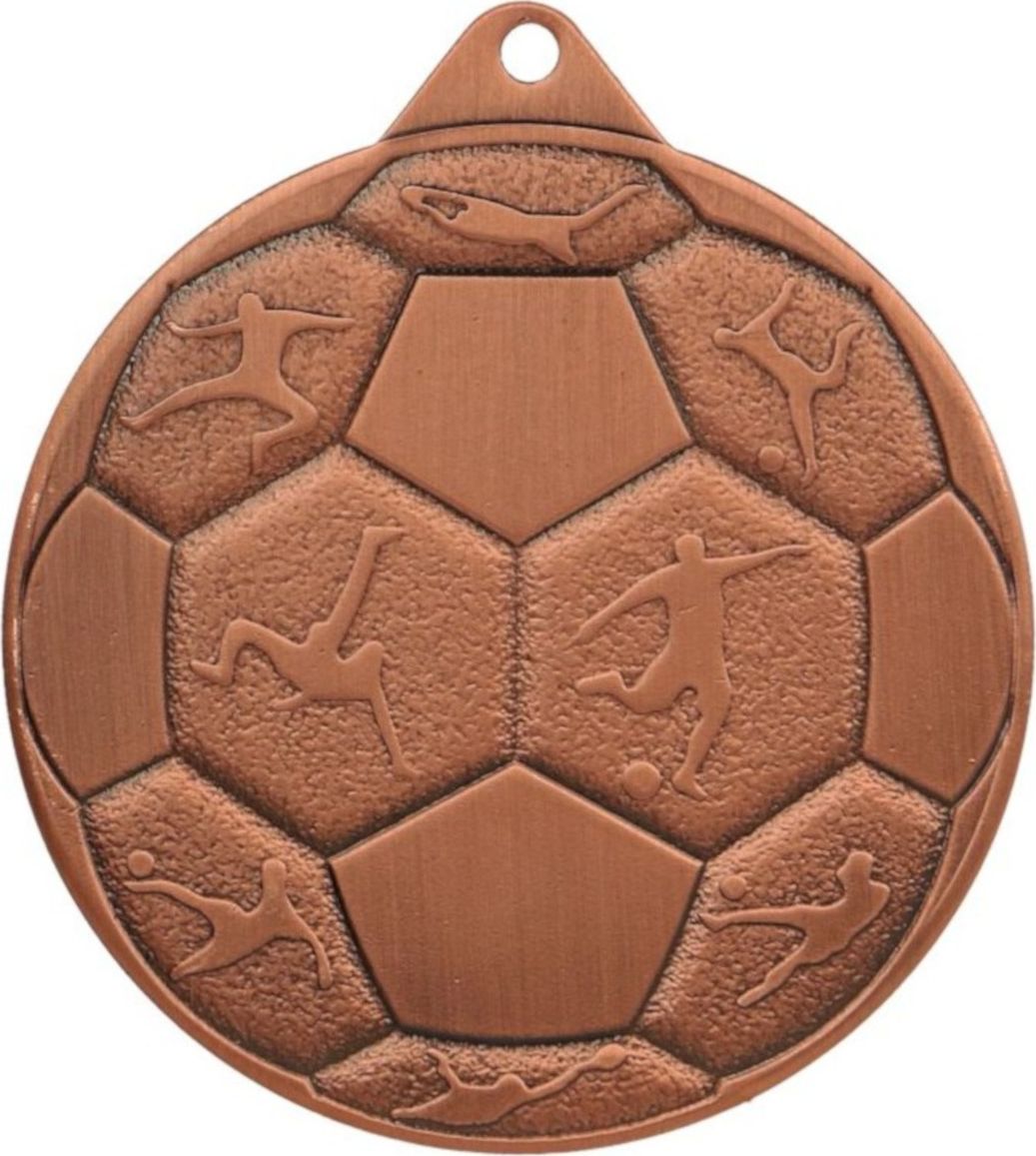 Victoria Sport MEDAL STALOWY PIŁKA NOZNA FI 50 MMC8850 - BRĄZOWY