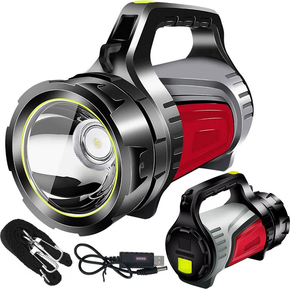 Verk Latarka akumulatorowa led szperacz powerbank mocna Latarka akumulatorowa led szperacz powerbank mocna