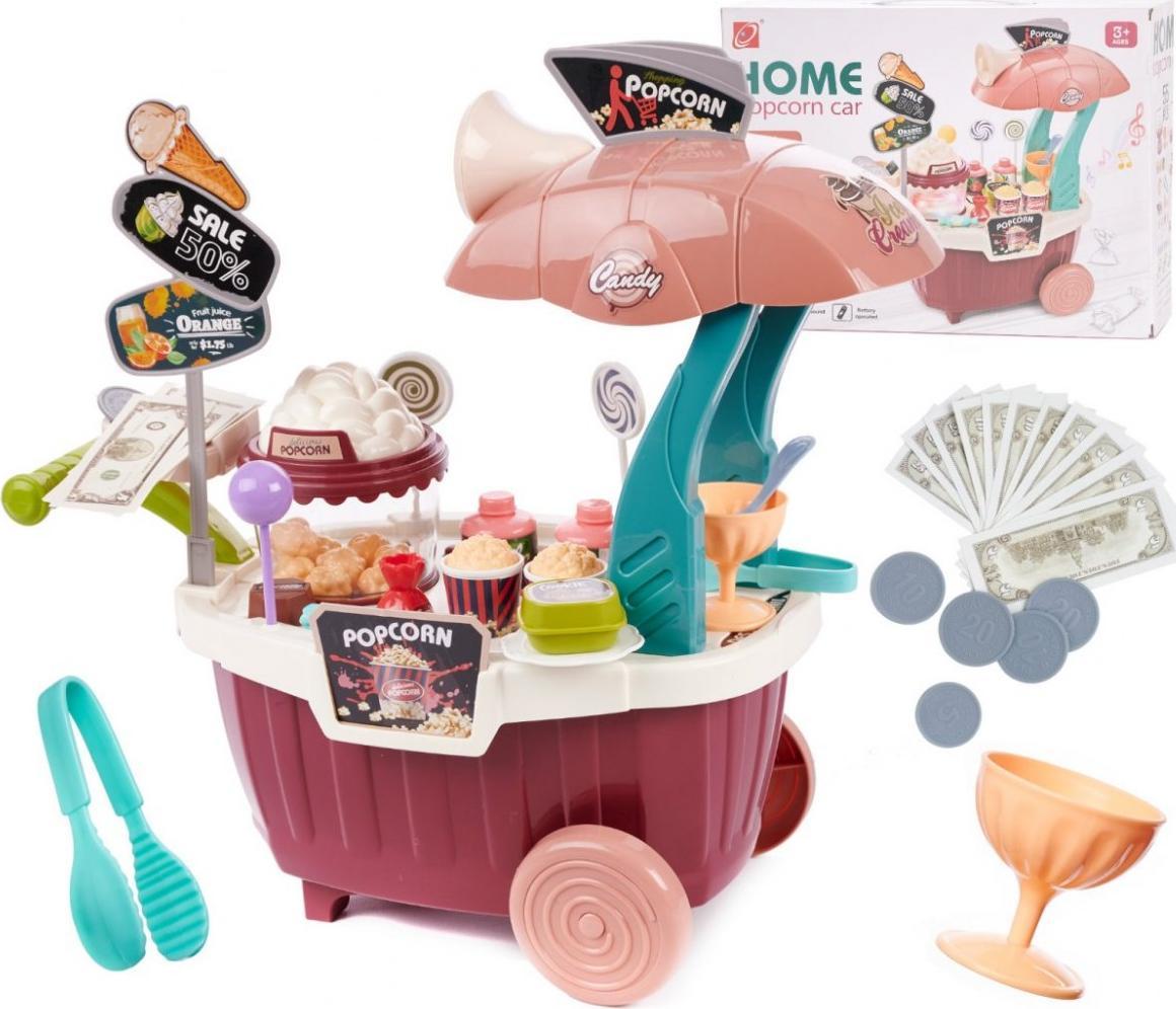 KIK Wózek z popcornem i słodyczami dzwięki 55el.