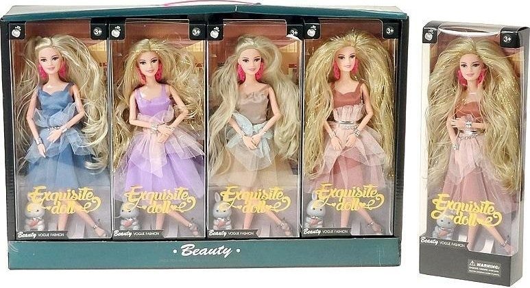 Lalka 28cm w sukni balowej z królikiem MIX