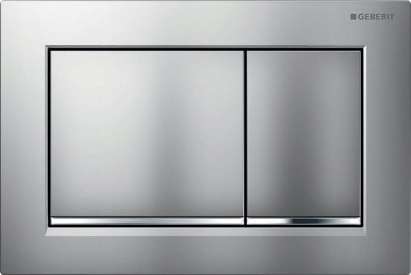 Przycisk spłukujący Geberit Przycisk uruchamiający Geberit Omega30, przedni, chrom mat, easy-to-clean [1/10]